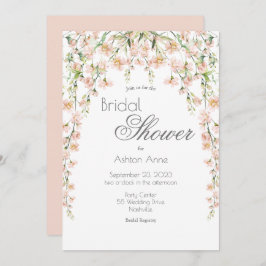 Rosa Wildblumen Brautparty Einladung