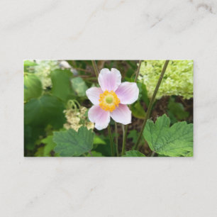 Rosa Wildblumen-Geschäftskarte Botanischer Blume Visitenkarte