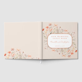 Rosa Wildblumen Hochzeit Rose Gold Gästebuch