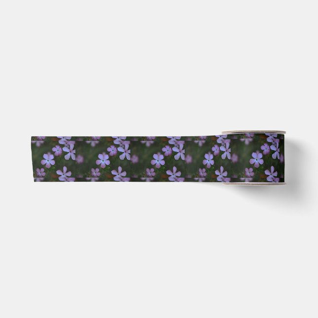 Rosa Wildblumen Satin Ribbon Satinband (Vorderseite)