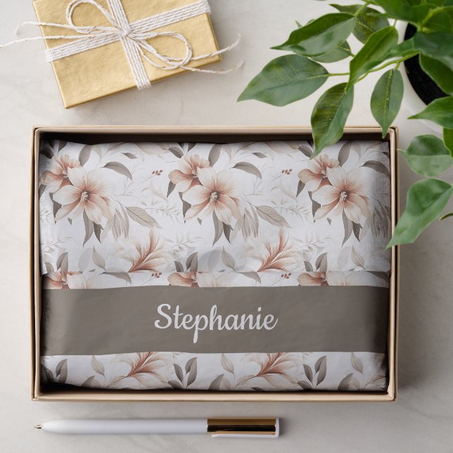 Rosa Wildblumen-Wasserfarbe Seidenpapier (Geschenk)