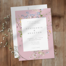 Rosa Wildblumengarten Elegante Hochzeit