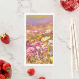 Rosa Wilde Blume Gelber Lavendel 2025 Serviette