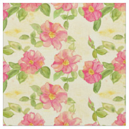Rosa Wilde Rose Aquarellfarben Blume Gelb Stoff