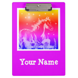 Rosa-Wildpink-Grafik, personalisiert Klemmbrett