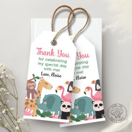 Rosa Wildtier Geschenkanhänger