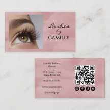Rosa Wimpern Foto QR-Code Soziale Schrift-Icons