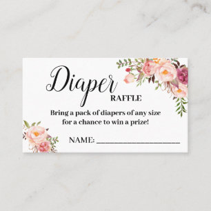 Rosa-Windel-Gewinnspiel-Kinderdusche-Gewinnkarte Platzkarte