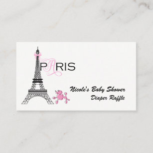 Rosa WindelRaffle Bogen-Eiffelturm-Paris Begleitkarte