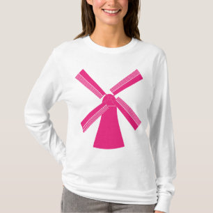Rosa Windmühle T-Shirt