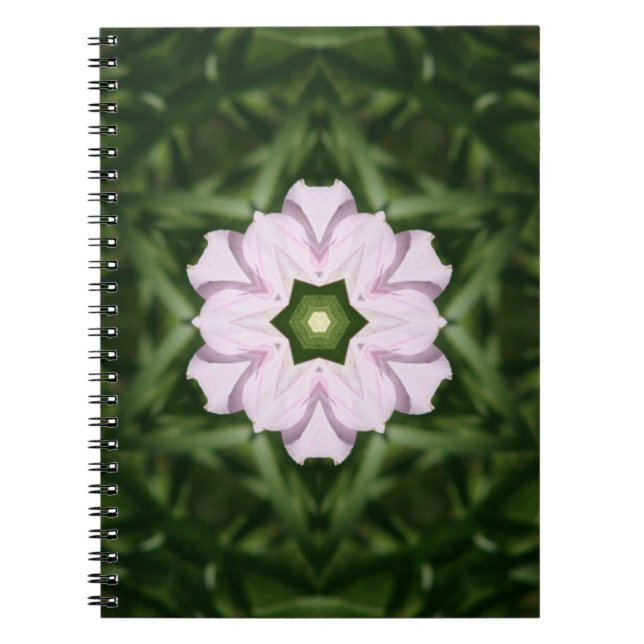 Rosa Wine Cup Symmetrie Notizblock (Vorderseite)