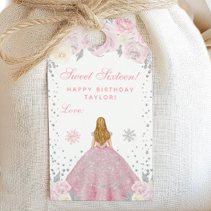 Rosa Winter Blond Haar Prinzessin Sweet Sixteen Geschenkanhänger