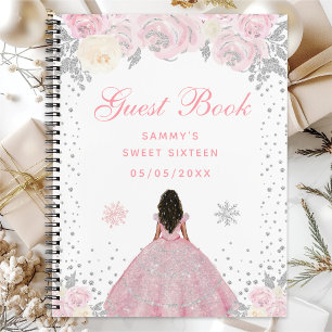 Rosa Winter Dunkle Haut Prinzessin Sweet Sixteen Notizbuch