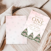 Rosa Winter Onederland-Schneeflocke 1. Geburtstag