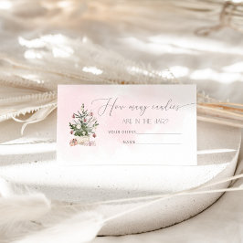 Rosa Winter raten Sie, wie viele Bonbons Sie haben Begleitkarte