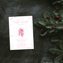 Rosa Winter-Schneeflocken-Ballerina-Baby-Party