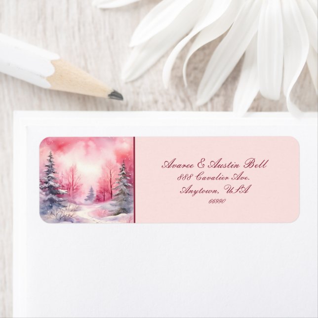 Rosa Winter Snow Scene Trees Sky Train (Insitu)