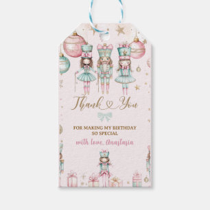 Rosa Winter Weihnachten Ballerinas Geburtstag Geschenkanhänger