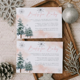 Rosa Winter Wonderland Bücher für Baby Begleitkarte
