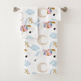 Rosa Winterferien Badhandtuch Set