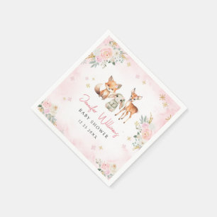 Rosa Winterwald Mädchen Duschpapierserviette Serviette