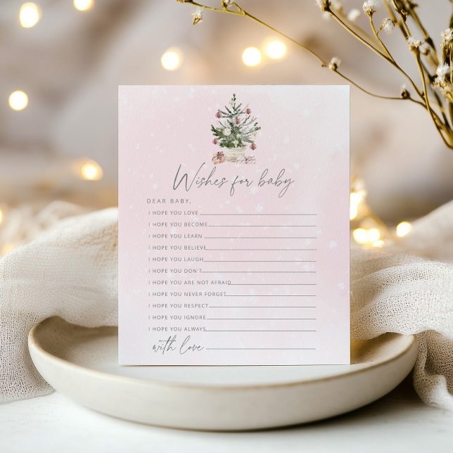 Rosa Winterwünsche für die Babykarte (Von Creator hochgeladen)