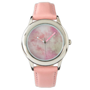 Rosa Wirbel Abstrakt Art Wrist Watch Armbanduhr