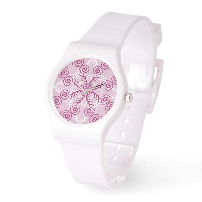 Rosa Wirbel beobachten Armbanduhr (Winkel)