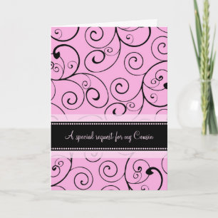 Rosa Wirbel Cousin Matron of Honitation Card Einladung