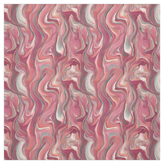 Rosa Wirbel Drehungen Paint Pour Design Stoff (Muster)