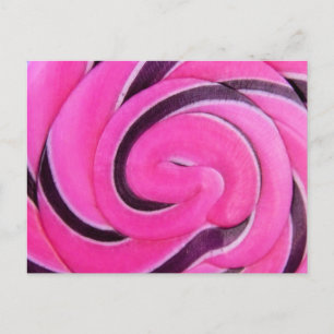 Rosa Wirbel-Lutscher Postkarte