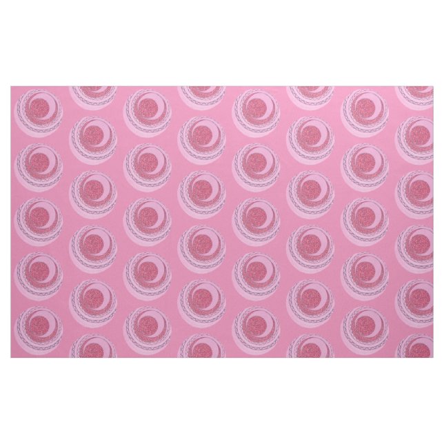 rosa Wirble Abstrakte Kreise Punktmuster Stoff (Fat Quarter (45,7 x 55,9 cm))