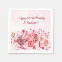 Rosa Wirbles Herz Valentins 100. Geburtstag