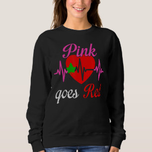 Rosa wird für Hübsche Mädchen der Herzgesundheit r Sweatshirt