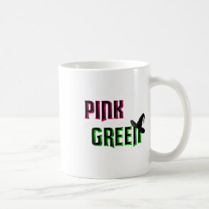 Rosa wird gut mit Grün Kaffeetasse