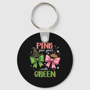 Rosa wird gut mit grünem Halloween, Rosa Pinkand Schlüsselanhänger
