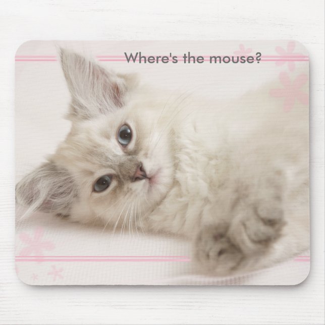 Rosa, wo die Maus ist? Mousepad (Vorne)