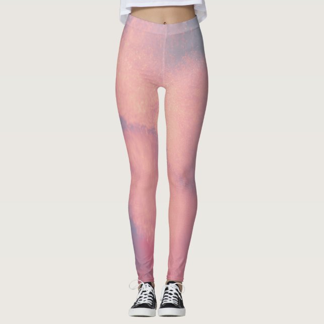 Rosa Wolke Leggings (Vorderseite)