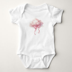 Rosa Wolke und Bogen  Baby Strampler