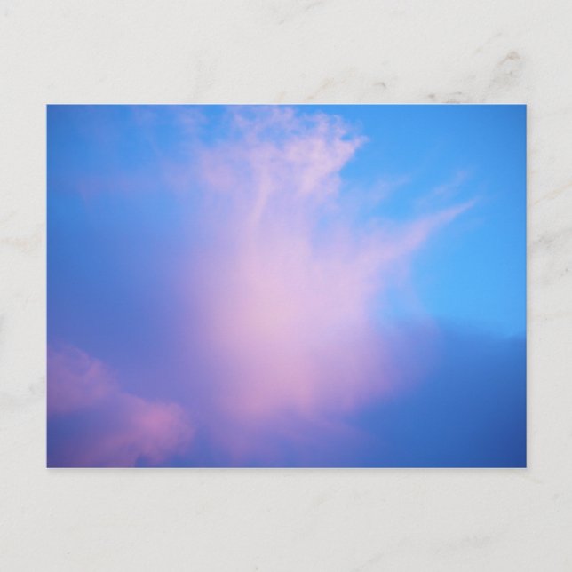 Rosa Wolken Postkarte (Vorderseite)