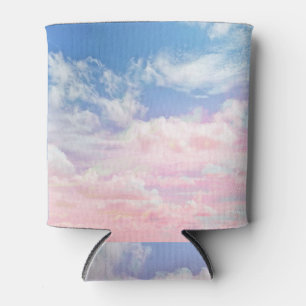 Rosa Wolken Wasserfarbe: strahlender Himmel. Dosenkühler