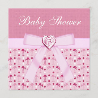 Rosa Wonderland Flamingos Kinderdusche Invites Einladung