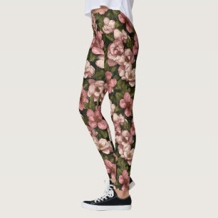 Rosa Workout Gardenien Ästhetische Abschlussgesche Leggings