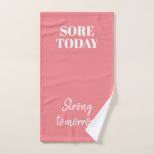 Rosa Wunde heute stark Morgen Workout Gym Handtuch