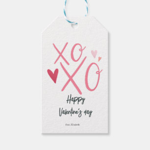Rosa "XOXO"Herzen Frohen Valentinstag Geschenkanhänger