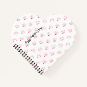Rosa "XOXO"Herzen Frohen Valentinstag  Notizbuch
