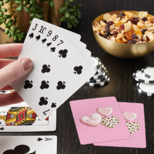 Rosa XOXO Leopard Druckerhitze Spielkarten