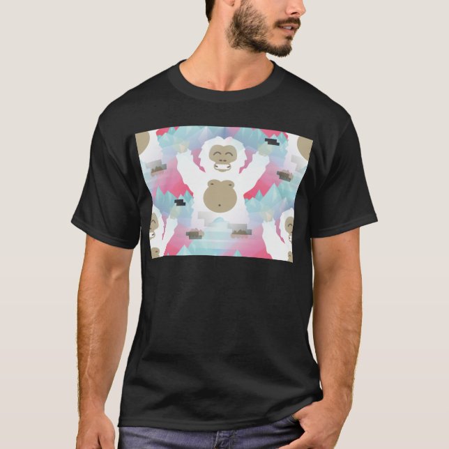 Rosa Yeti T-Shirt (Vorderseite)
