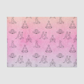 rosa Yogapositionen (Design 75 Pink Serie) Seidenpapier