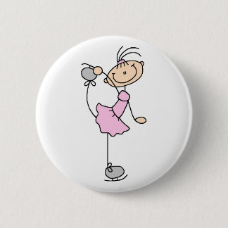 Rosa Zahl Skater-Knopf Button